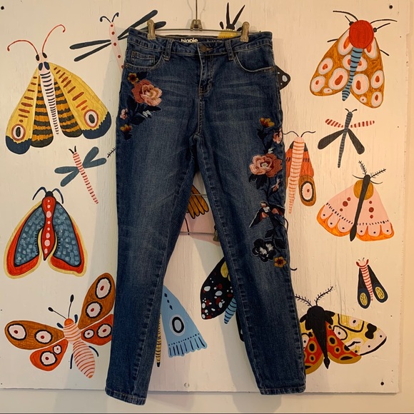 Hippy Laundry Embroidered Skinny Jeans 